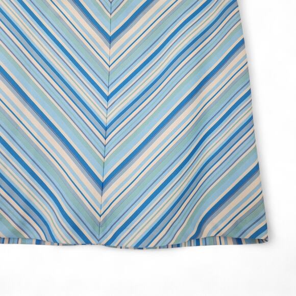 Vintage Y2K 90s 579 Blue Green Striped Mini Skirt Retro Indie Bratz Size 4 - Picture 3 of 8